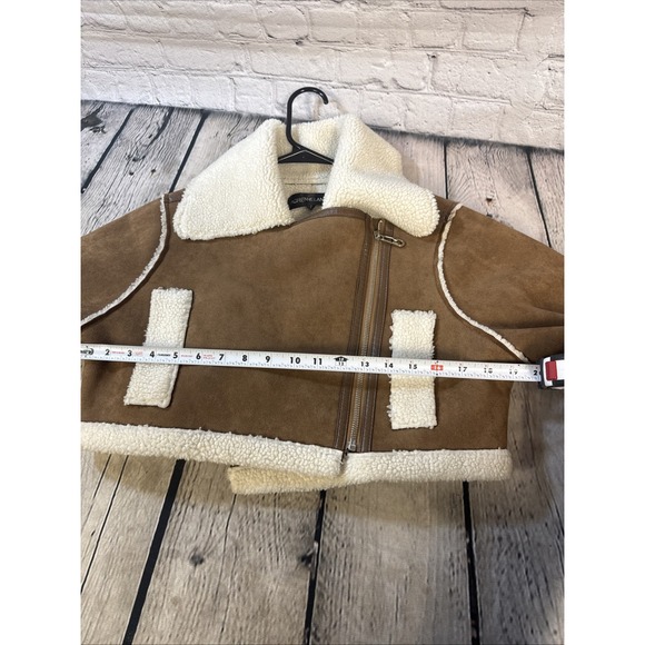 Adrienne Landau Faux Shearling Jacket Size Large In Camel - Picture 9 of 9